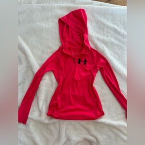 Youth small pink under armor pullover Iightweight